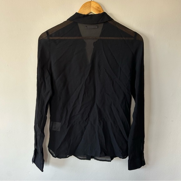 Reformation Violet Button Down Top in Black Size XS NWOT - Picture 5 of 5